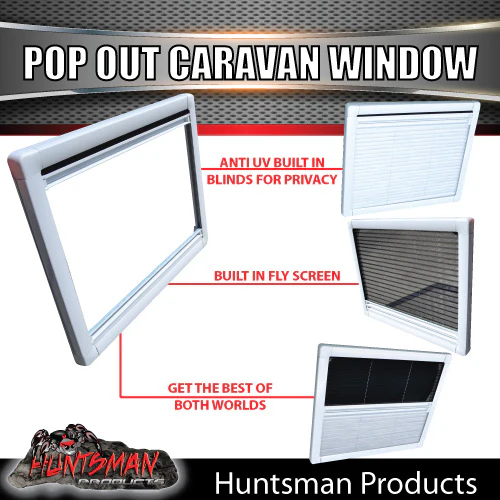 800mm x 500mm Caravan, Horse Float, Motorhome Push Out Window - Image 3