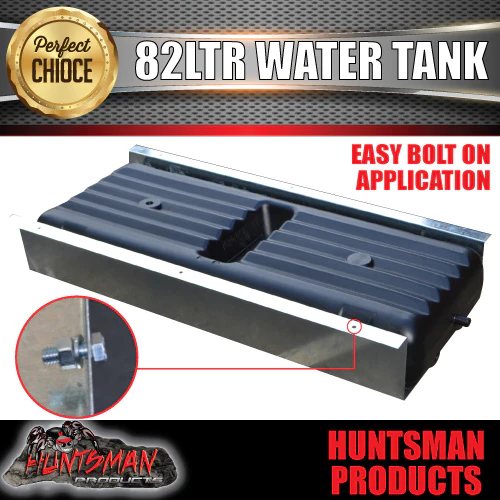 Caravan Camper Trailer, Vehicle, Boat 82 Litre Underbody Water Tank, shield & Fittings - Image 3
