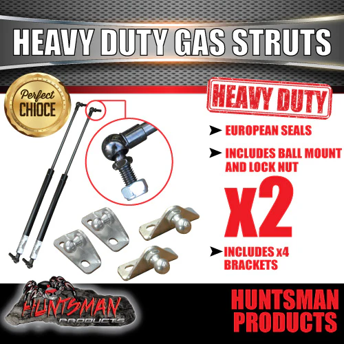 830mm x 1100 newton gas struts & brackets. European Seals