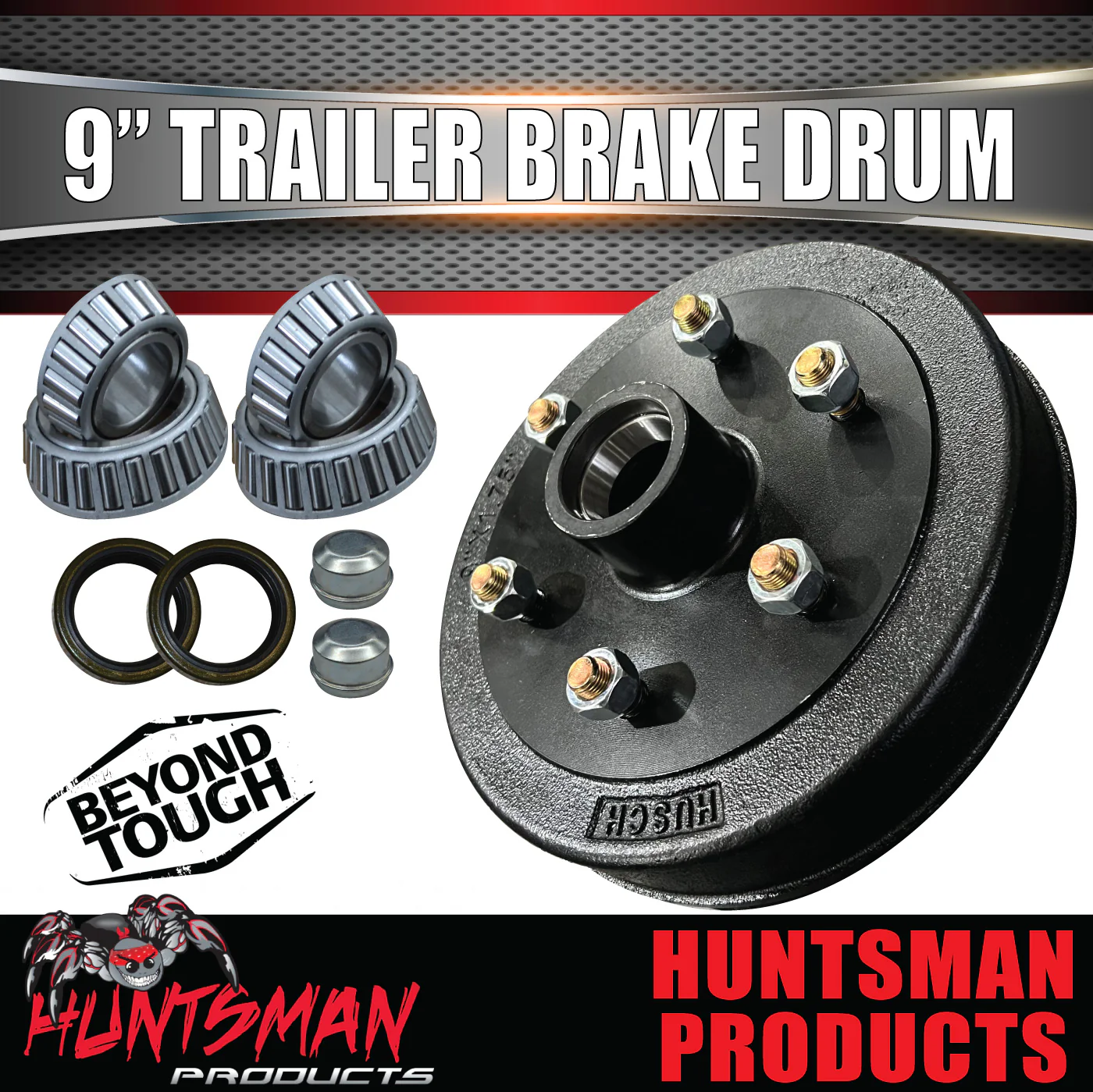 2X 9" Drums 6 Stud Landcruiser Pattern 6/139.7 PCD & LM Bearings - Image 6