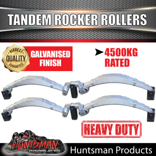 9 Leaf Trailer Caravan 4500Kg Dacromet Rocker Roller & High Tensile U Bolt Kit. 7mm Thick Springs! - Image 6