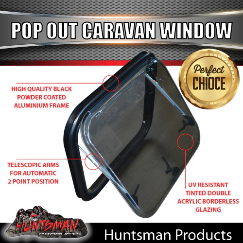 900mm x 500mm Caravan, Horse Float, Motorhome Push Out Window - Image 5