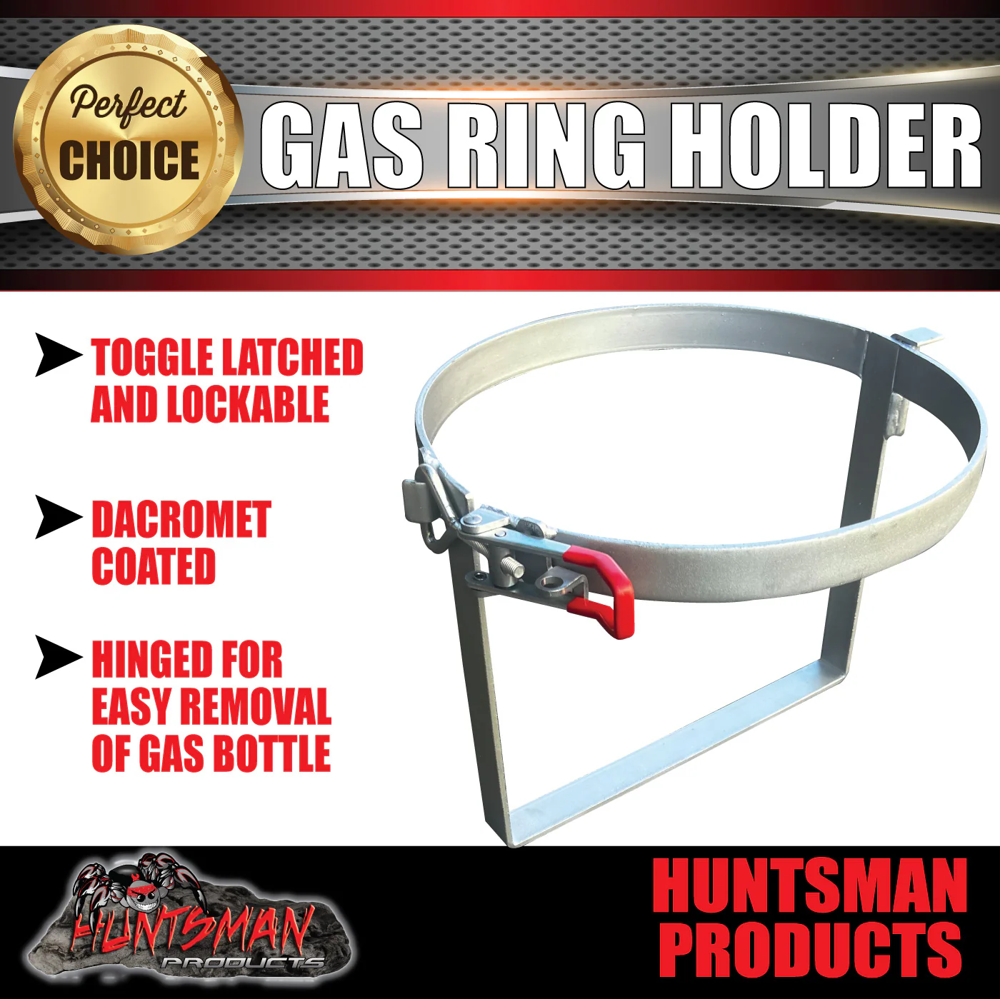9Kg Adjustable Toggle Latched Lockable Gas Ring Bottlle Holder for Caravan Trailer Camper