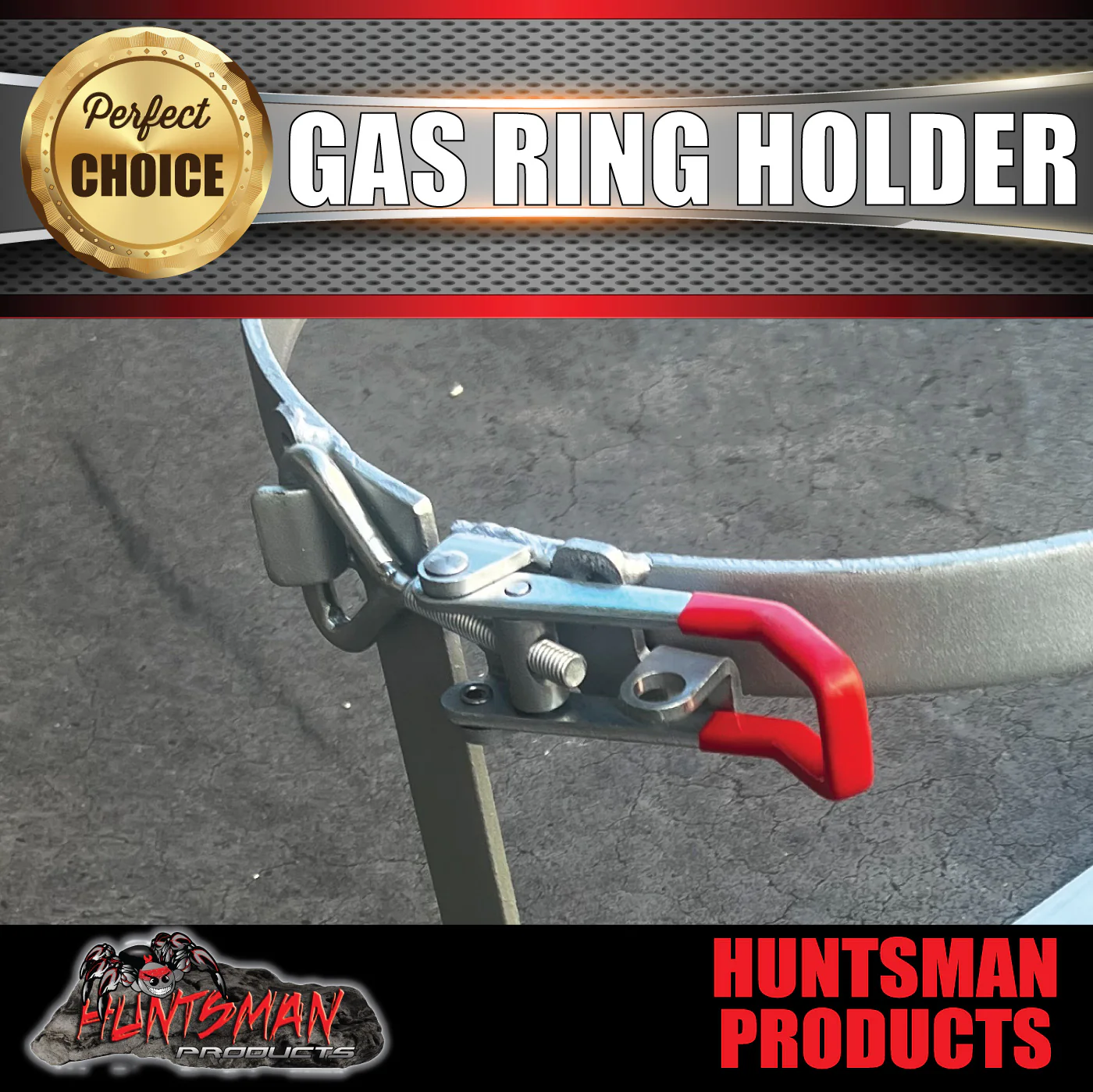 9Kg Adjustable Toggle Latched Lockable Gas Ring Bottlle Holder for Caravan Trailer Camper - Image 2