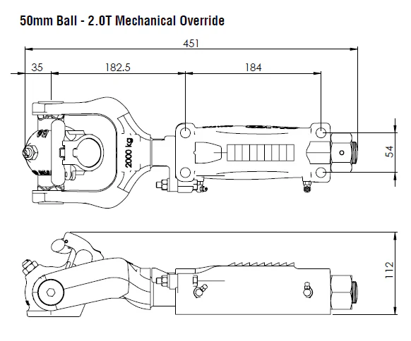 Alko Trailer Caravan Off Road 2000kg Mechanical Brake Override Coupling Kit for 50mm Ball. 619200 - Image 7