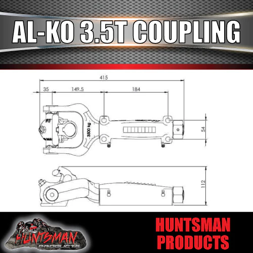 Alko Off Road 3500Kg Fixed Head Trailer Caravan Coupling. Suit 50mm Ball. 619350 - Image 5