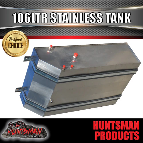 Stainless Steel Caravan Camper Trailer 4wd 106 Litre Water Tank & Brackets. - Image 5
