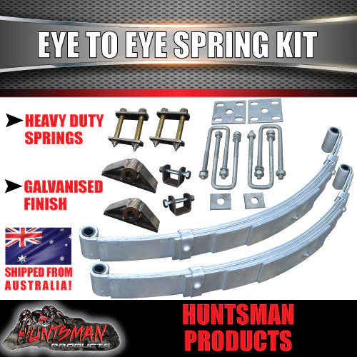 DIY 1000KG Boat Jetski Trailer Kit. Galvanised Axle, Decromat Eye to Eye springs. Axles 77" - 96" - Image 8