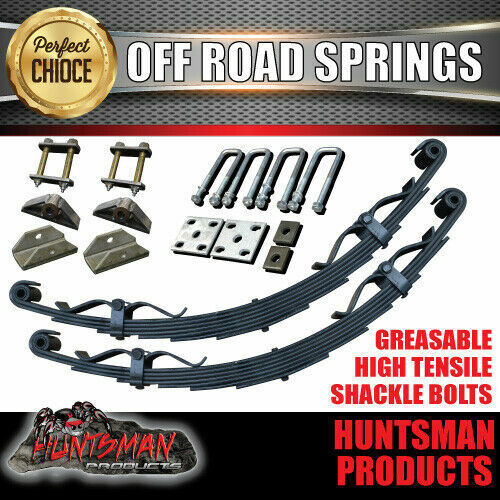 DIY 1400KG camper trailer kit. Outback springs, 45mm axle, elec brakes, Steadies. Axles 78" - 96" - Image 2