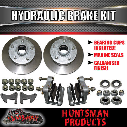 DIY 2000Kg Hydraulic Disc Braked Boat trailer Caravan Kit. Slipper Springs Axles 78"- 96" - Image 7