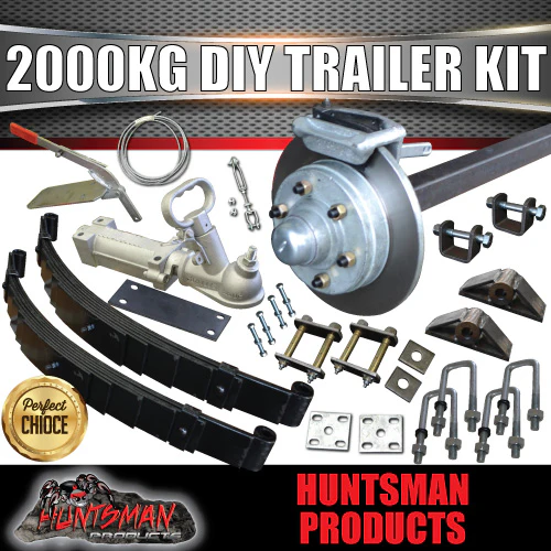 DIY 2000KG Kit. 12" L/C MECHANICAL DISC BRAKES. EYE TO EYE SPRINGS.