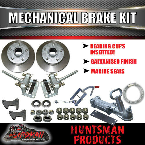 DIY 2000Kg Mechanical Disc Braked Caravan Boat trailer Kit.  Slipper Springs, Axles 63" - 77" - Image 10