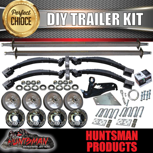 DIY 3200Kg Tandem Trailer Caravan Kit. 10" Electric Brakes. Engineered Axles