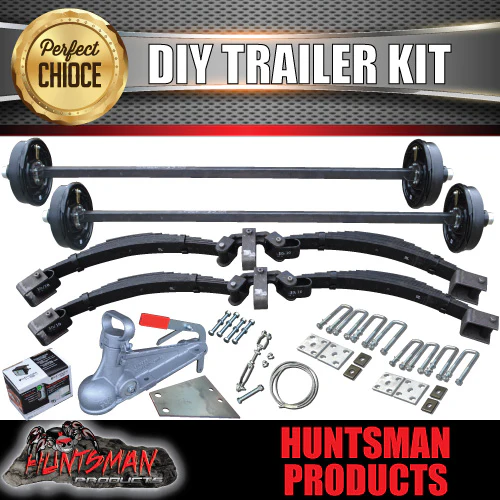 DIY 4000Kg Tandem Trailer Caravan Kit. 12" Electric Brakes. Engineered Axles