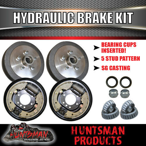 DIY Trailer Kit 1400Kg Rated. Hydraulic drum Braked Eye to Eye Springs, Axles 78" - 96" - Image 8