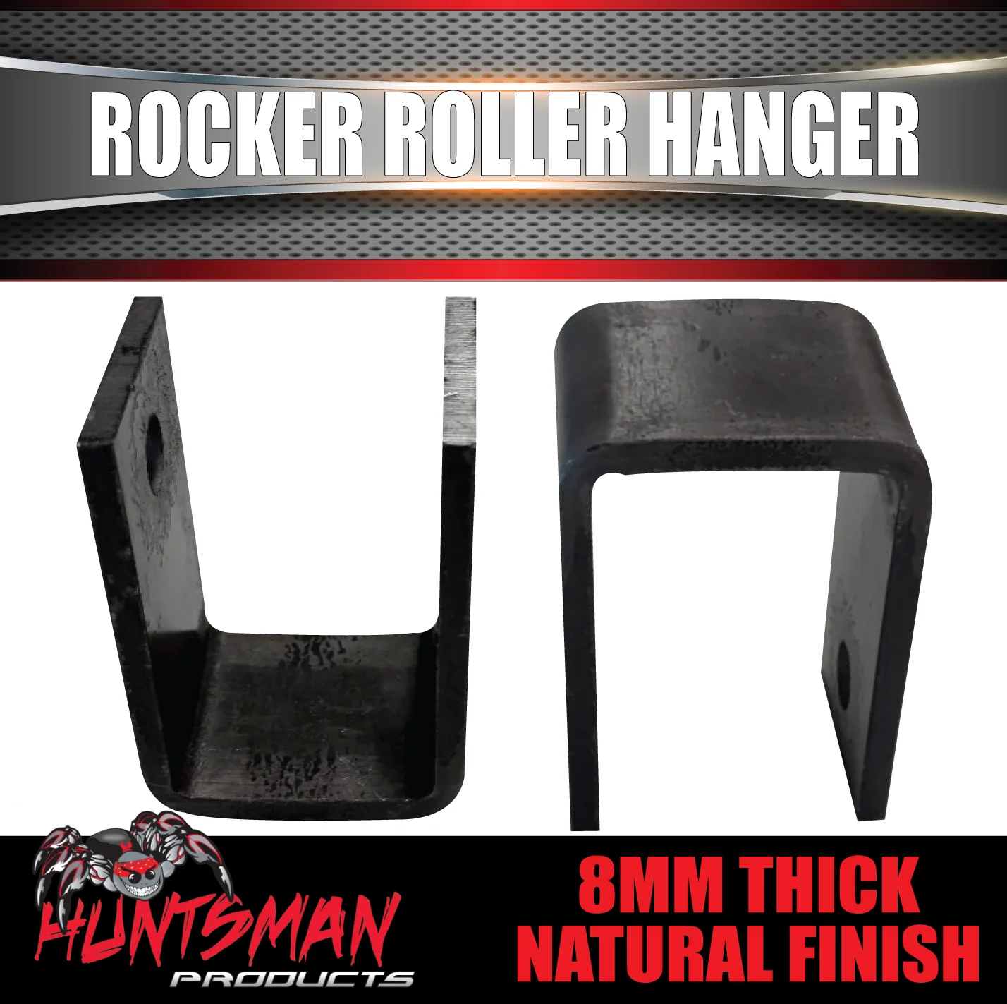Front & Rear Hanger Suited to 60mm Wide Rocker Roller Springs Trailer Suspension - Image 2