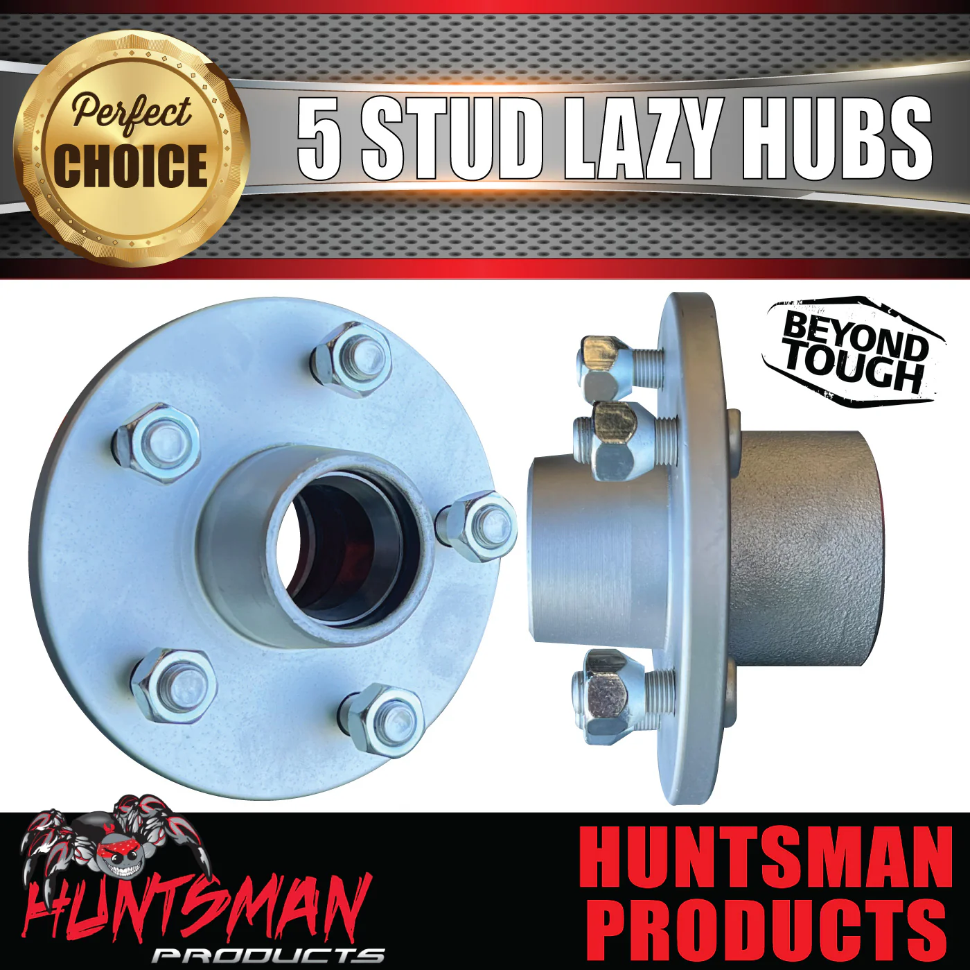 X2 Galvanised Boat Trailer Caravan Hubs suit Holden HT 5/108 PCD & S/L Bearings. Marine Seals - Image 4