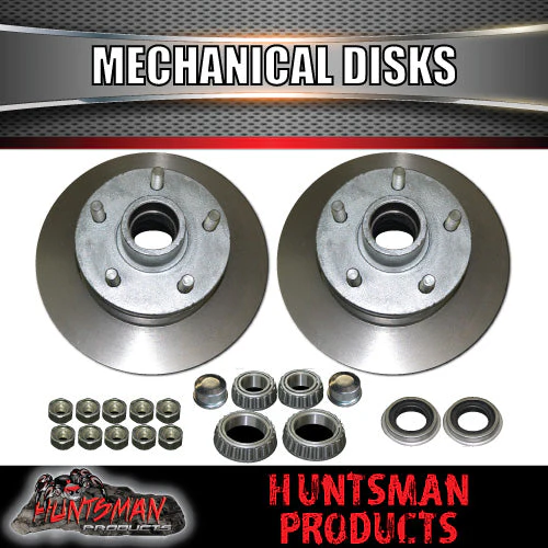 10" Galvanised Boat Trailer Caravan Mechanical Disc Brake Kit. S.G Cast discs - Image 3