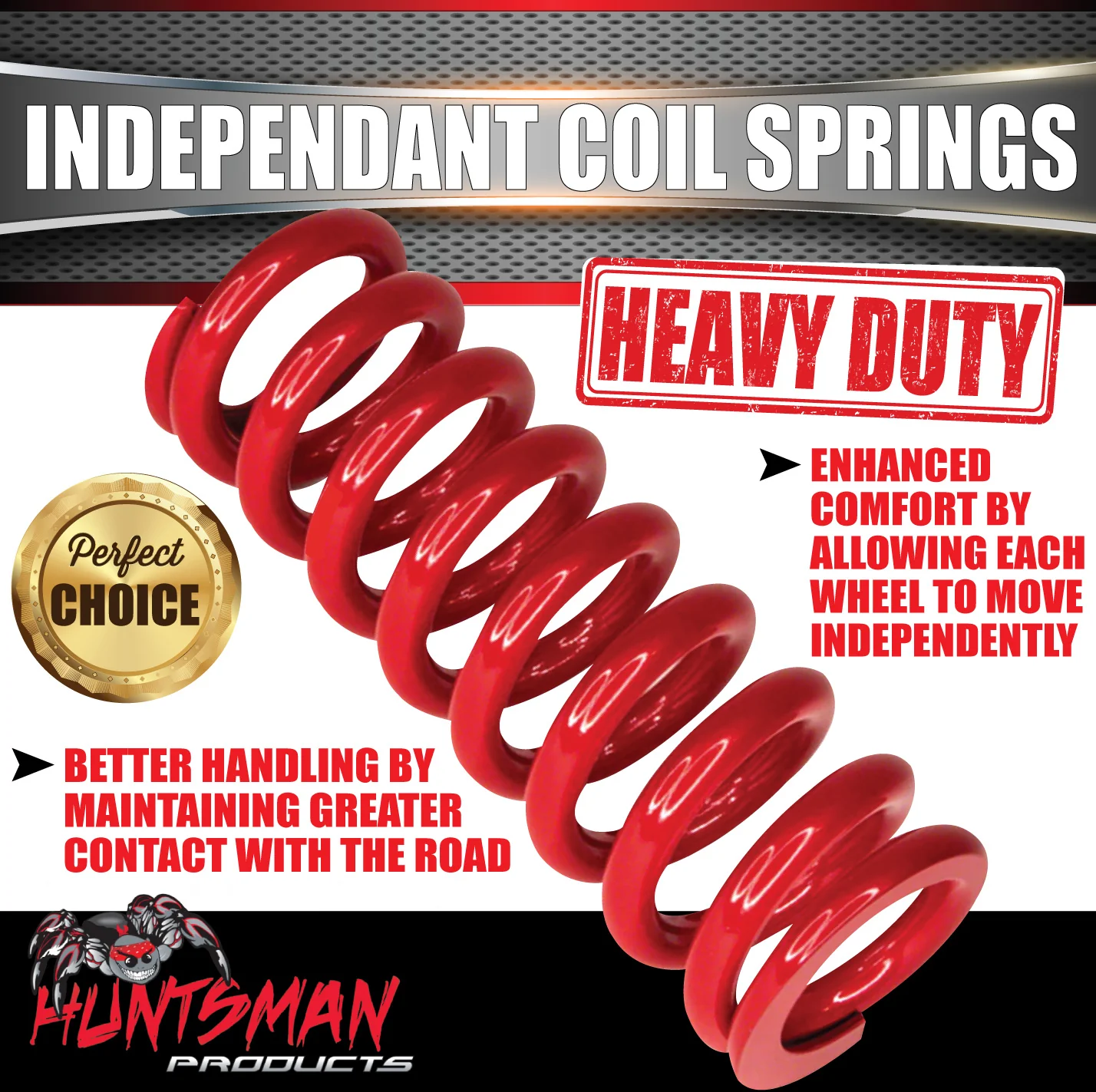 Huntsman Products Caravan Trailer Independent Suspension HP1650 Coils. Max 1800kg Per Pair - Image 4