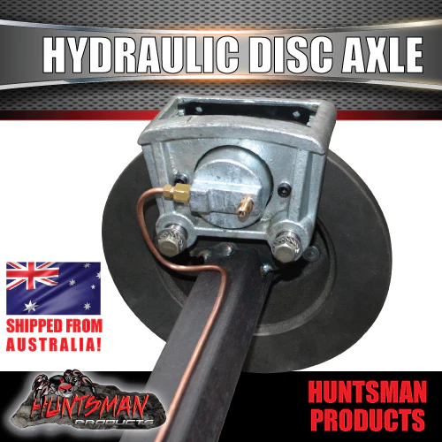 Natural 1400Kg Hydraulic disc Braked Trailer Caravan 45mm Axle, 64" - 77" Long - Image 4