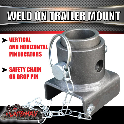 Jack Stand Weld on Mount, Solid Hinge Bracket suit up to 65mm Wide Stands - Image 3