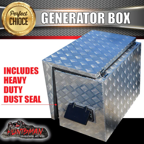 Large Aluminium Generator Box. 750mm x 510mm For Caravan Trailer Utes - Image 4