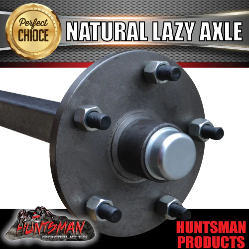 1400Kg Trailer Caravan Solid Lazy Axle 45mm Square Complete 78" - 96" Long - Image 2