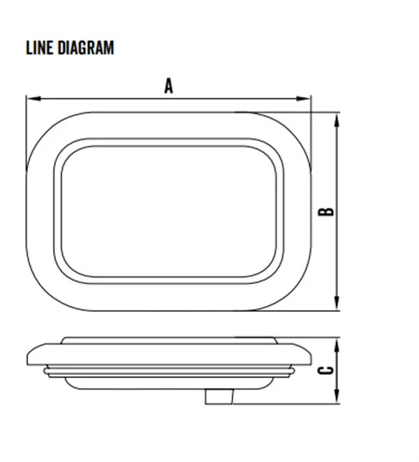 Roadvision BR161R Stop Tail Rectangle LED Rear Light Lamp Trailer Bus Truck 135x87mm 10-30V - Image 5