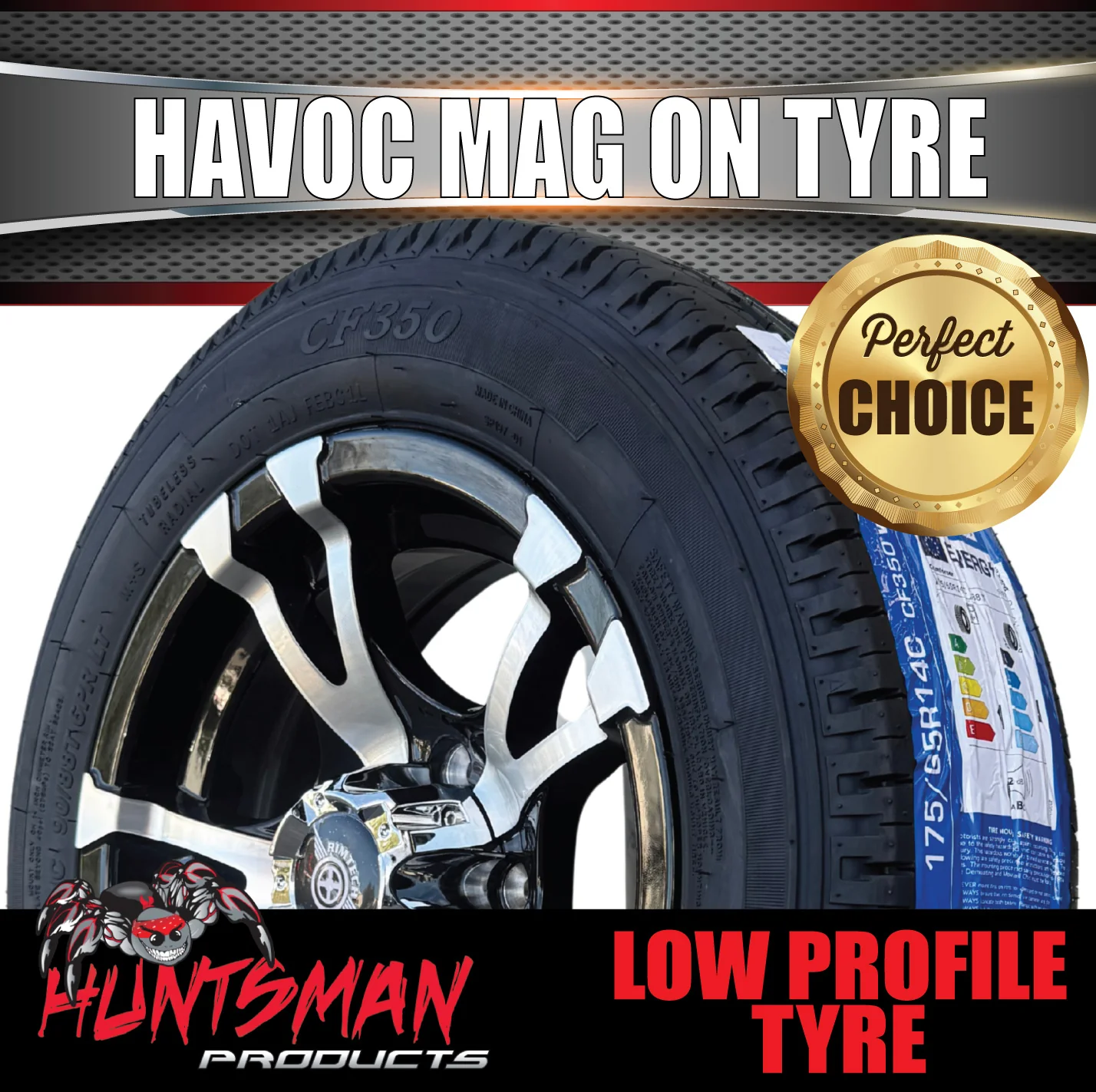 Low Profile Boat Trailer 14" HT Holden Havoc Mag Wheel Rim & 175/65R14C Tyre - Image 4