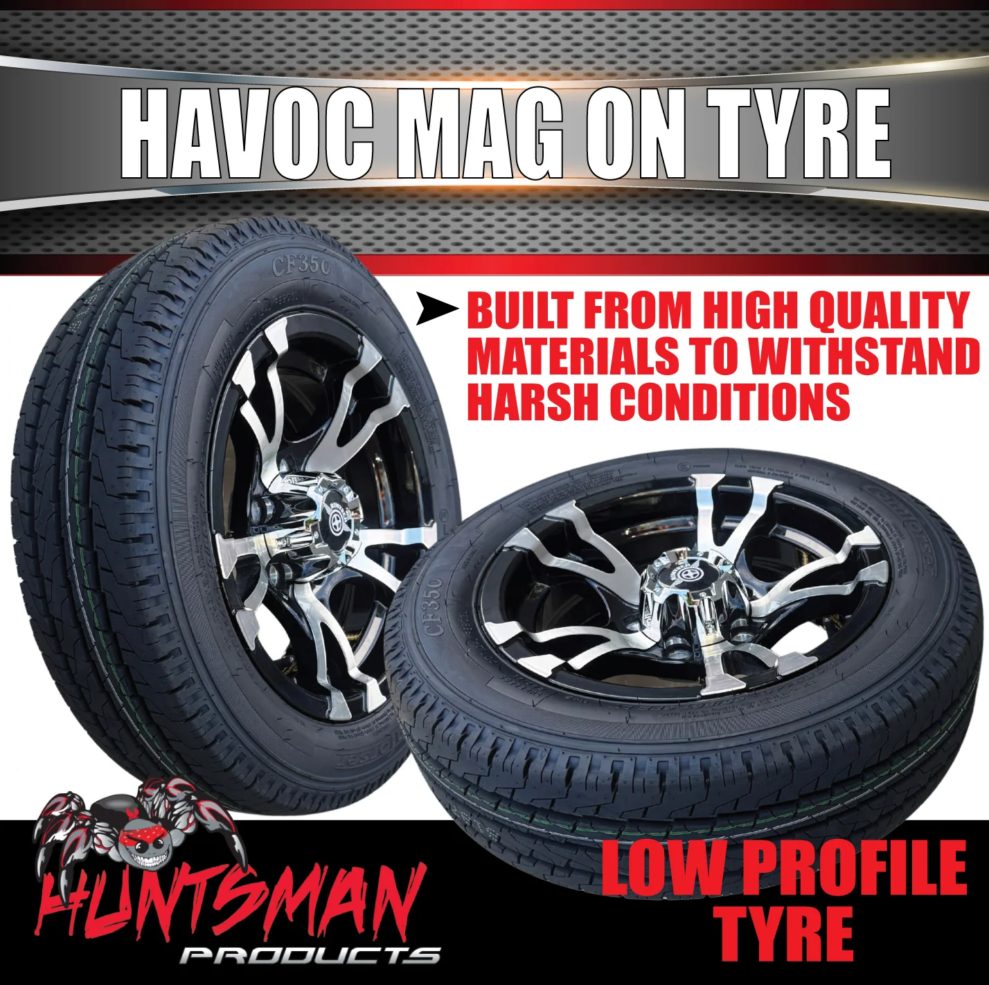 Low Profile Boat Trailer 14" HT Holden Havoc Mag Wheel Rim & 175/65R14C Tyre - Image 5