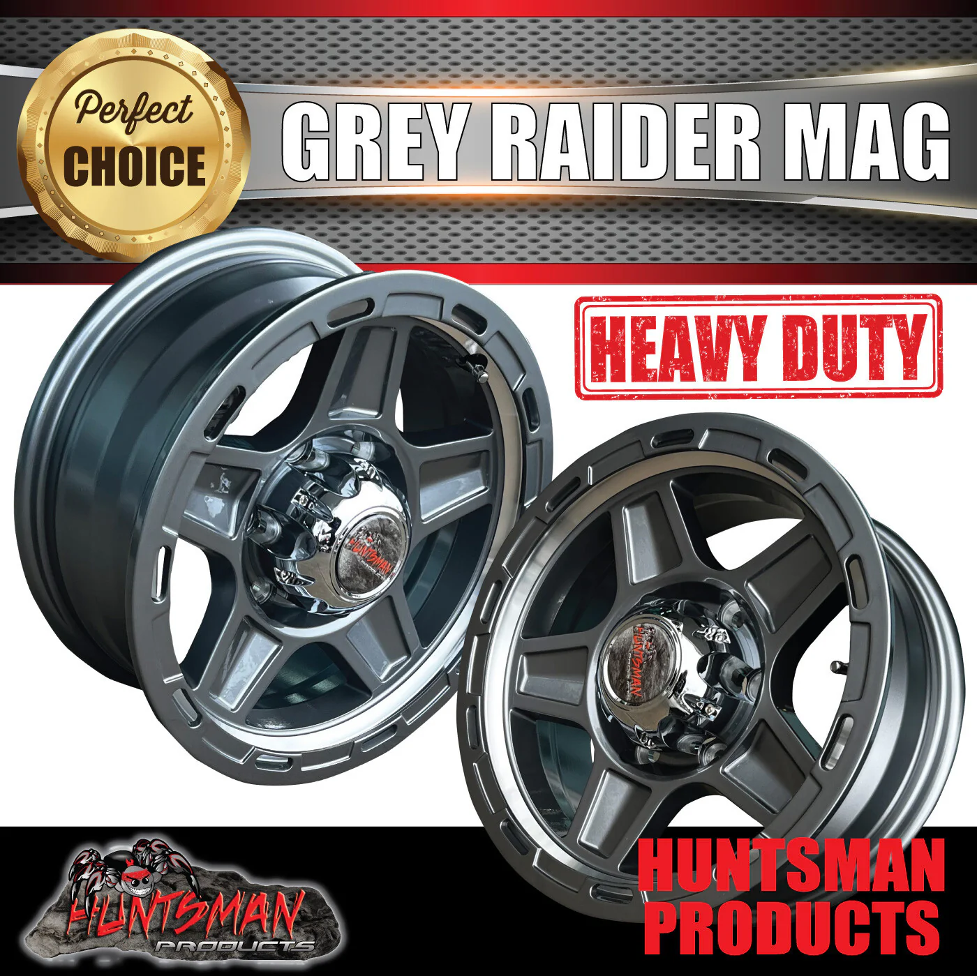 Low Profile Boat Trailer 14" Ford Stud Gunmetal Raider Mag Rim & 175/65R14C Tyre - Image 8