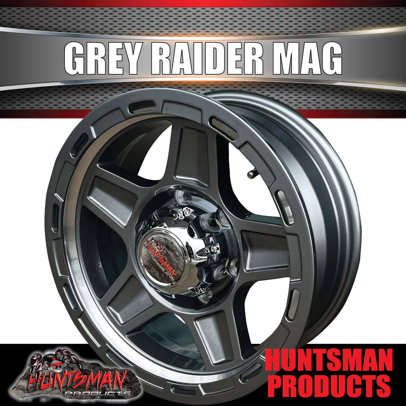 Low Profile Boat Trailer 14" Ford Stud Gunmetal Raider Mag Rim & 175/65R14C Tyre - Image 9