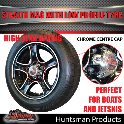 Low Profile 14" HT Holden Stealth Mag & 175/65R14C LT Tyre. 175 65 14 Trailer Caravan - Image 3