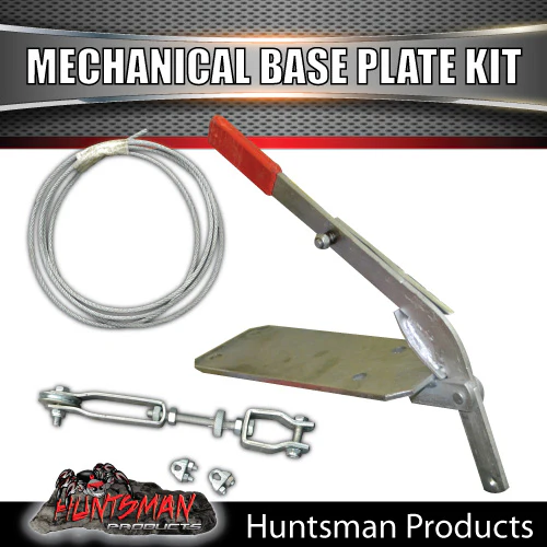 Trailer Caravan Mechanical Coupling Base Plate & Brake Arm lever + Cable Kit - Image 2