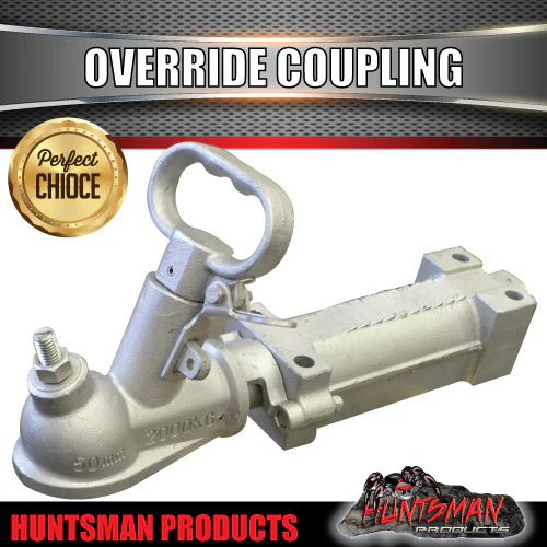 50mm Ball Mechanical Brake Boat Trailer Caravan Coupling + Cable Kit 2000Kg - Image 2