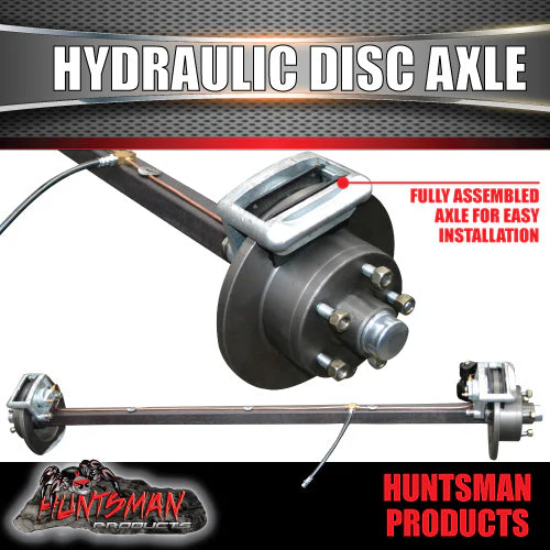 Natural 1400Kg Hydraulic disc Braked Trailer Caravan 45mm Axle, 78" - 96" Long