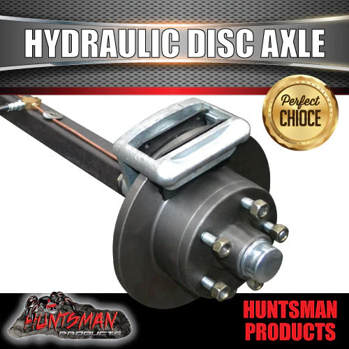 Natural 1400Kg Hydraulic disc Braked Trailer Caravan 45mm Axle, 78" - 96" Long - Image 2