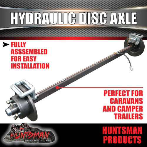 Natural 1400Kg Hydraulic disc Braked Trailer Caravan 45mm Axle, 78" - 96" Long - Image 3