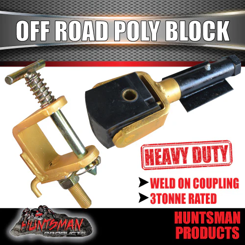 Off Road Trailer Caravan Poly Block Coupling & Handbrake Kit. Hard Chrome Shaft! CTA Approved - Image 6