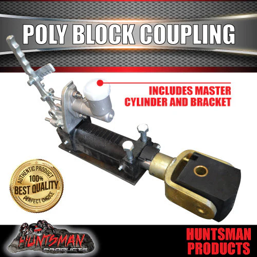 Trailer Caravan Override Poly Block Coupling + 7/8" Master Cylinder & Mount Kit. CTA Approved - Image 3