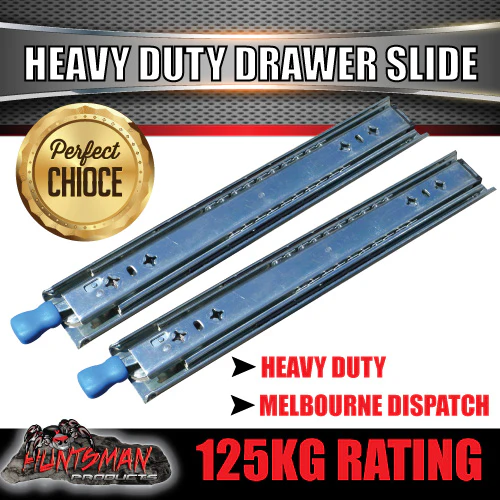 Pair 125kg x 650mm 26" (closed) Lock in/out Drawer Slides. - Image 3