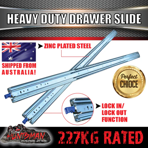 Pair 227kg x 2032mm 80" (closed) Lock in/out Drawer Slides.
