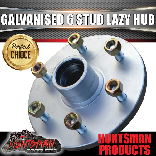 x2 Galvanised 6 stud 6/139.7 PCD Trailer Hubs & Slimline (Ford) Bearing Kits suit Landcruiser Pattern - Image 4