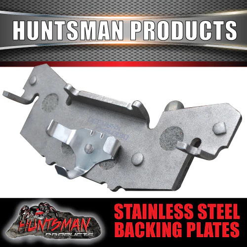 pair stainless Huntsman Products replacement trailer brake pads. suit 1 caliper. Fits Kodiak - Image 3