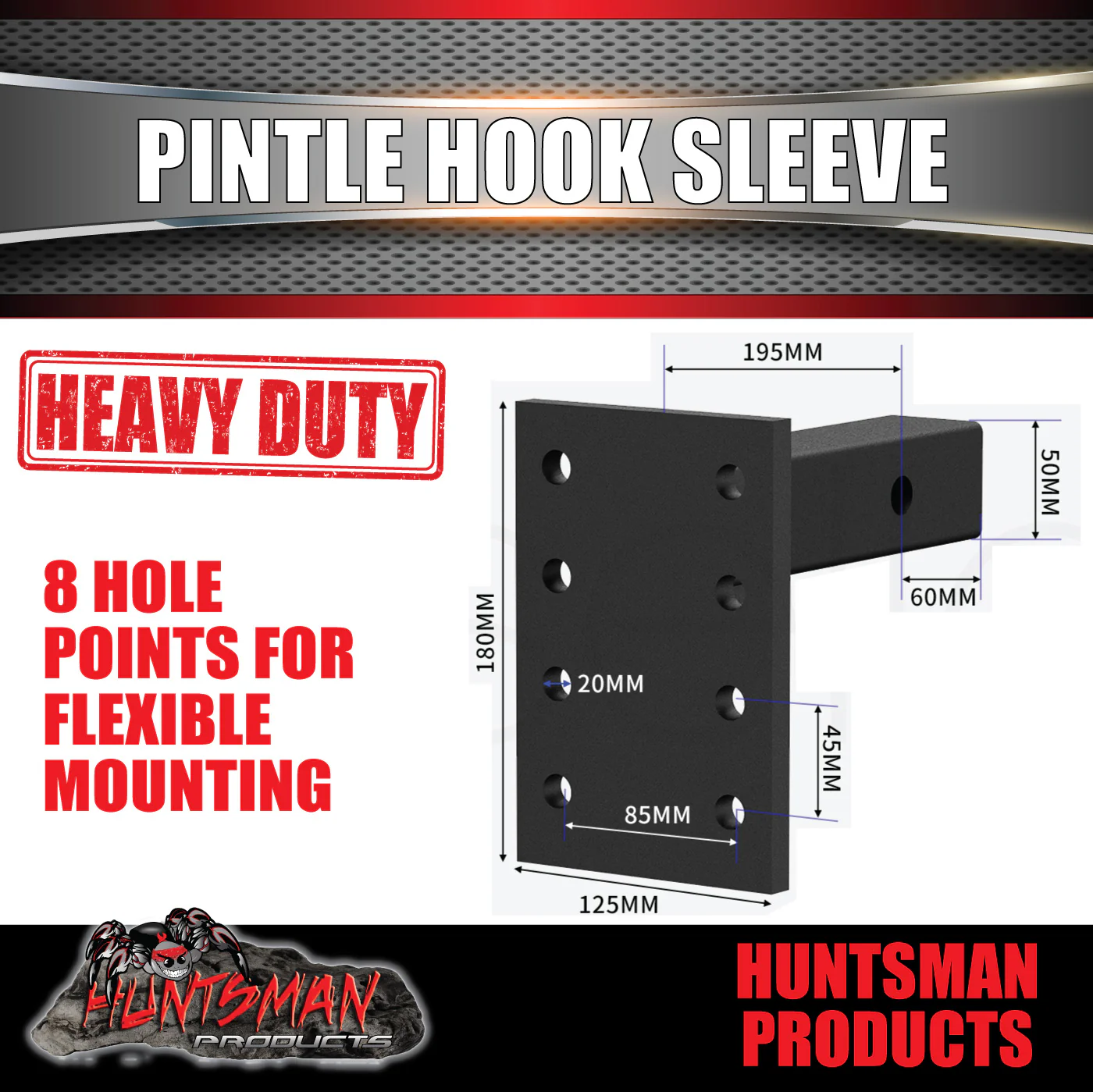 Pintle hook with combination 50mm tow ball & Pintle Receiver - Image 6