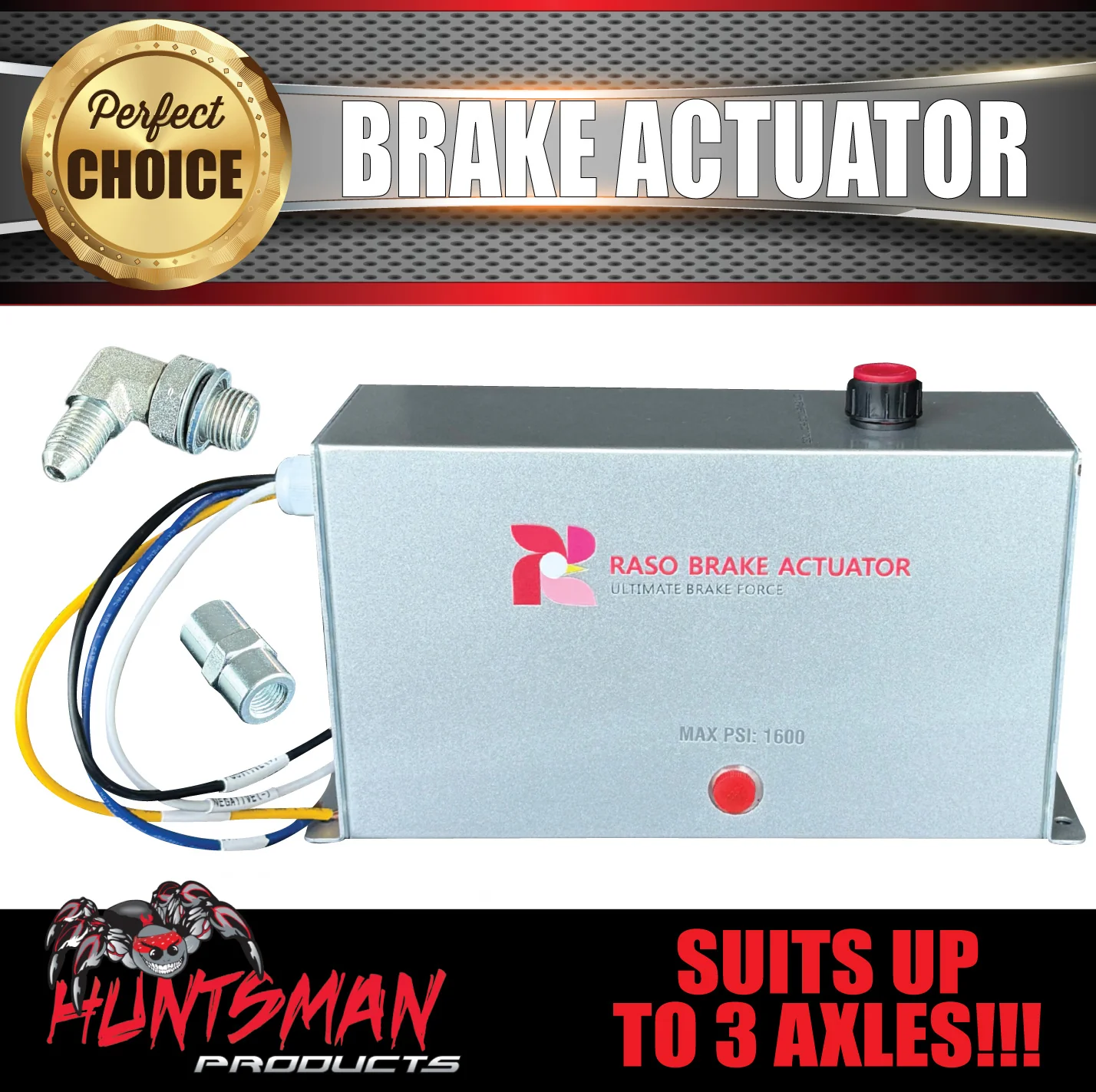 Raso Caravan Boat Trailer Electric Over Hydraulic Actuator. 1600 PSI. Up to 3 Axles. 3yr Warranty - Image 3