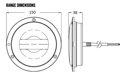 Roadvision LED Rear Stop Tail Light Chrome Ring Recessed mount BR152RRC - Image 2