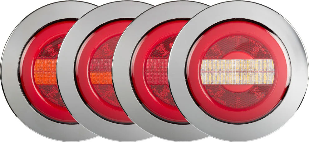 Roadvision LED Rear Stop Tail Light Chrome Ring Recessed mount BR152RRC - Image 3