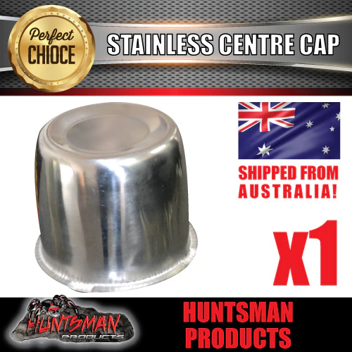 1x Stainless Trailer Caravan Wheel Caps Fit 108-115mm Centre Bore 4x4 Size Rims