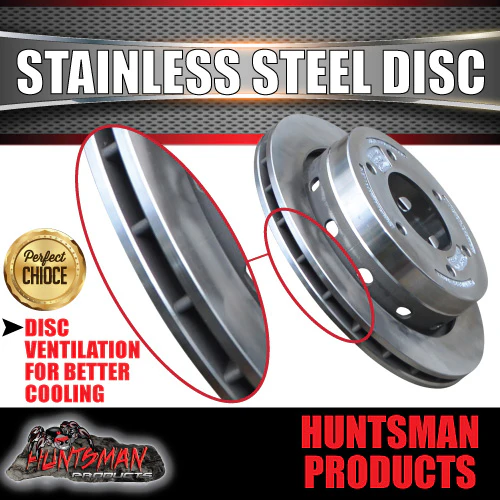 Stainless Steel Trailer Hydraulic Ventilated Disc 6 Stud L/C Brake Kit. S/S Pads - Image 12